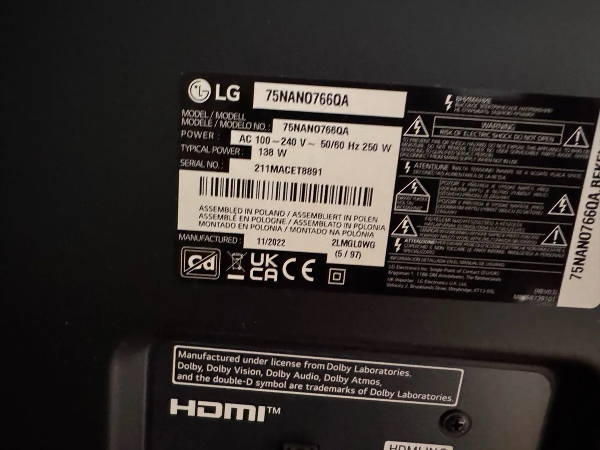 75inch nano lg to - Image 4