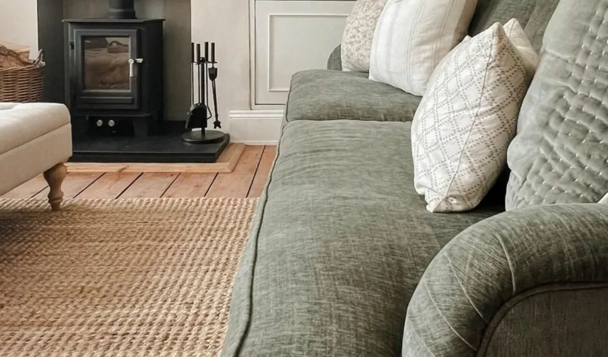 Rustic Jute Sisal Brown Natural Area Rugs - Boucle - Image 3