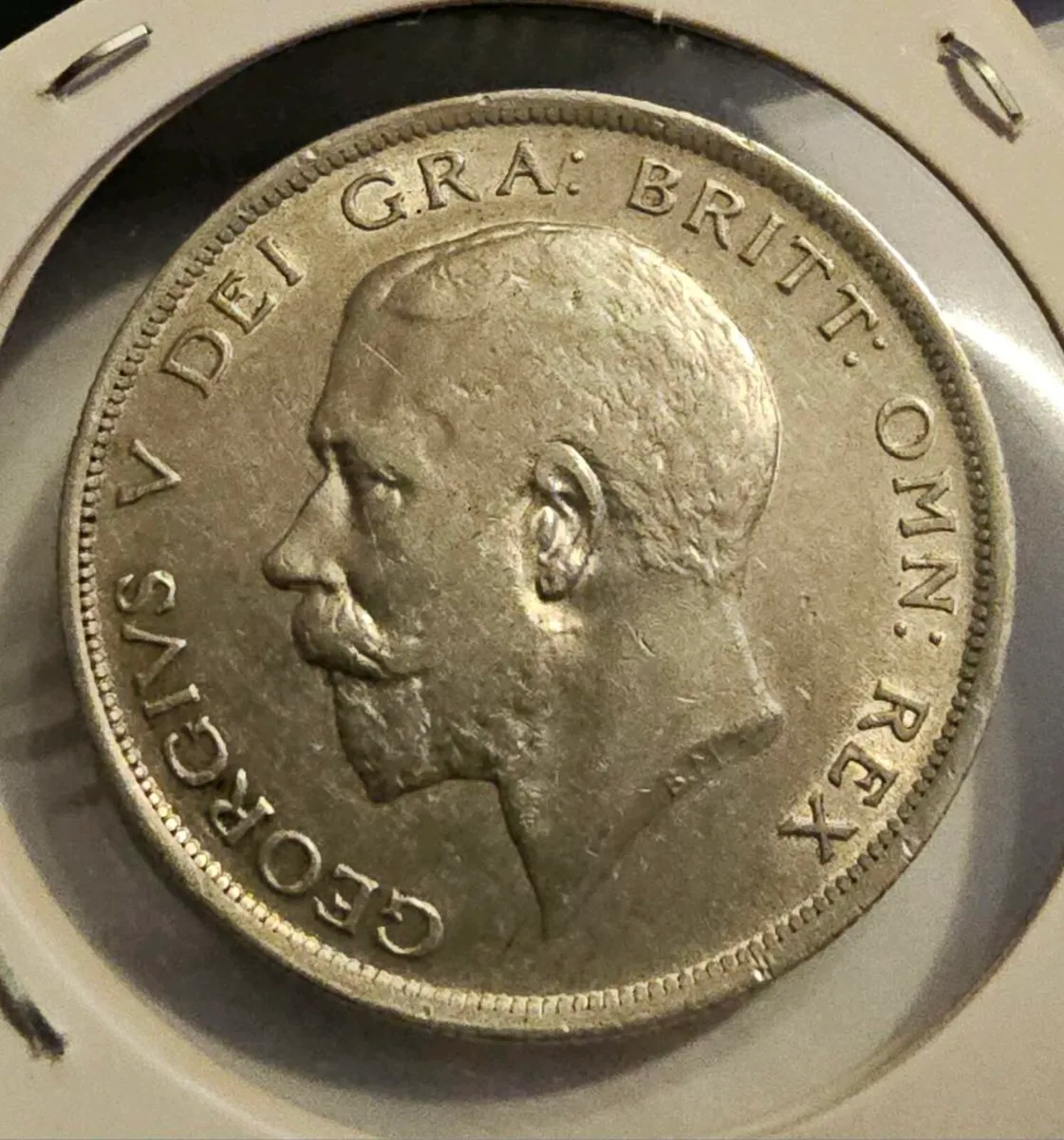 1918 silver half crown - Image 1
