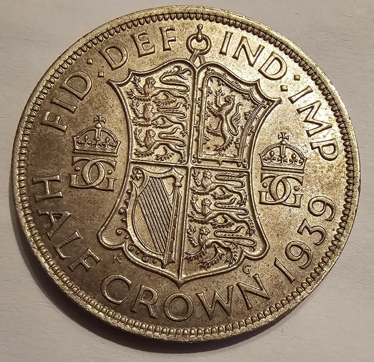 1939 british silver half crown - Image 2