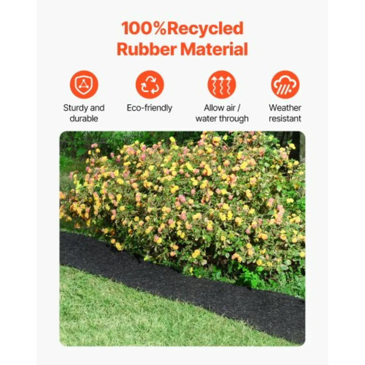4 Rolls Rubber Mulch Roll for Landscaping 120 x 4. - Image 4