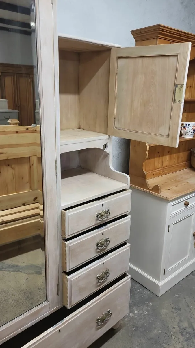 Victorian oak chest, wardrobe combo - Image 3