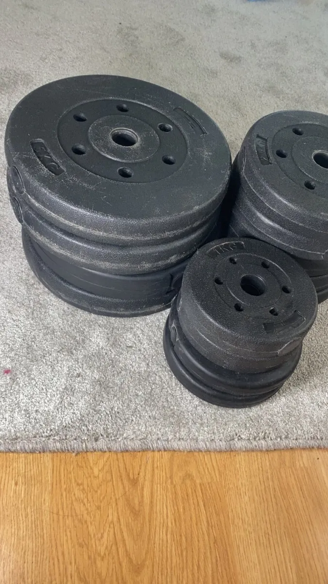 4 x 5kg - 5 x 2.5kg - 4 x 1kg Weight Plates - Image 2
