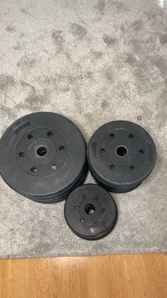 4 x 5kg - 5 x 2.5kg - 4 x 1kg Weight Plates - Image 1