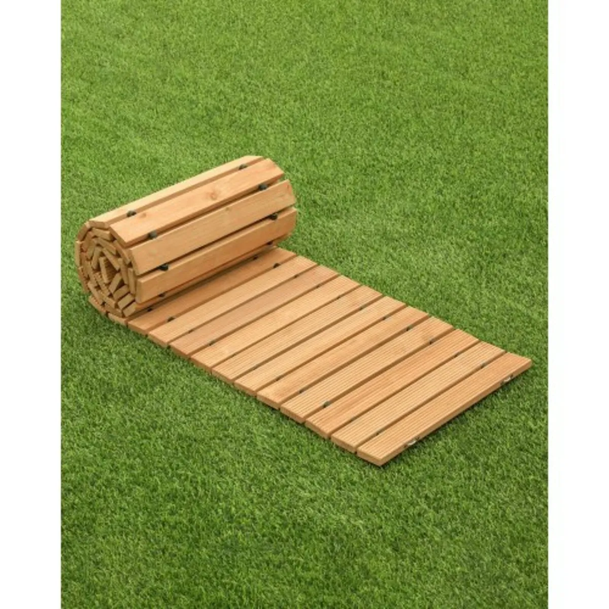 8 ft L x 17 in W Straight Wooden Garden Pathway R - Image 1