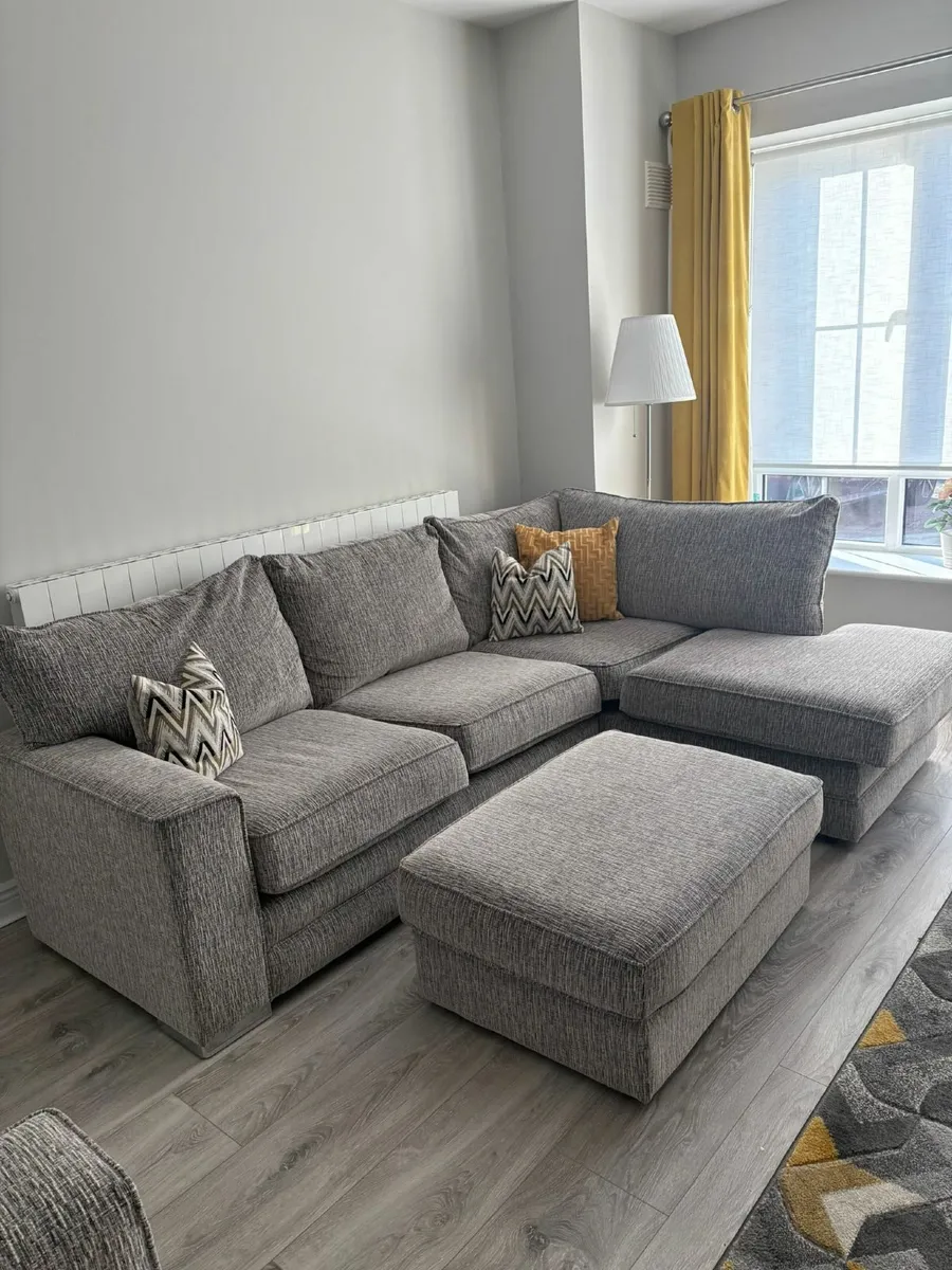 3-Seater "L" Sofa, Armchair & Footstool Set - Image 1
