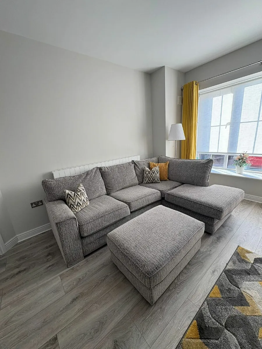 3-Seater "L" Sofa, Armchair & Footstool Set - Image 2