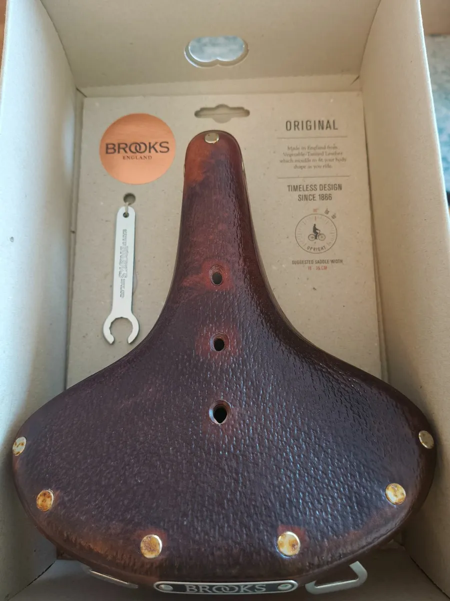 Brooks leather bike saddle - Image 1