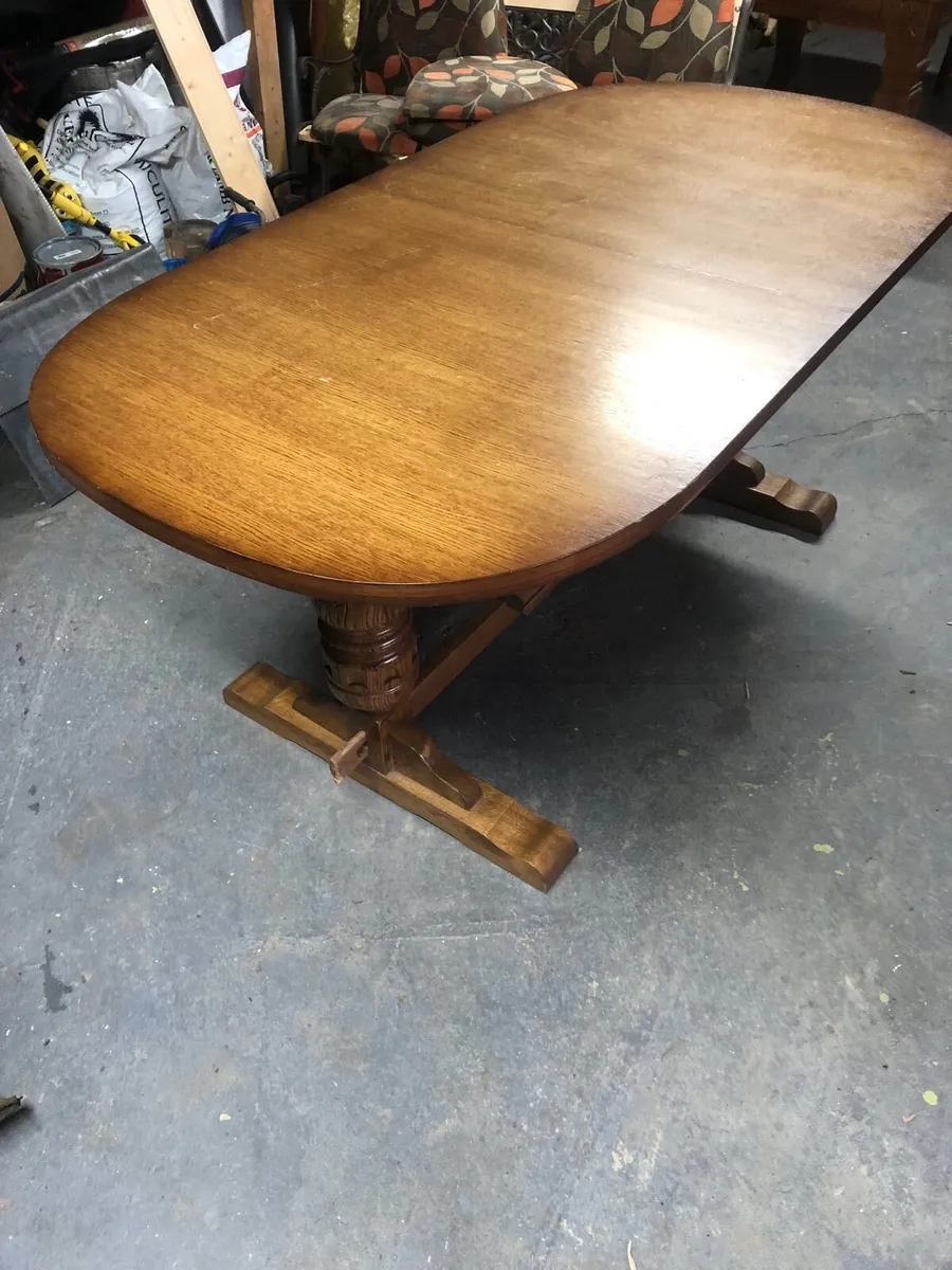 Solid oak kitchen table - Image 3