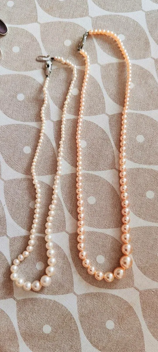 2 vintage pearl necklaces - Image 2