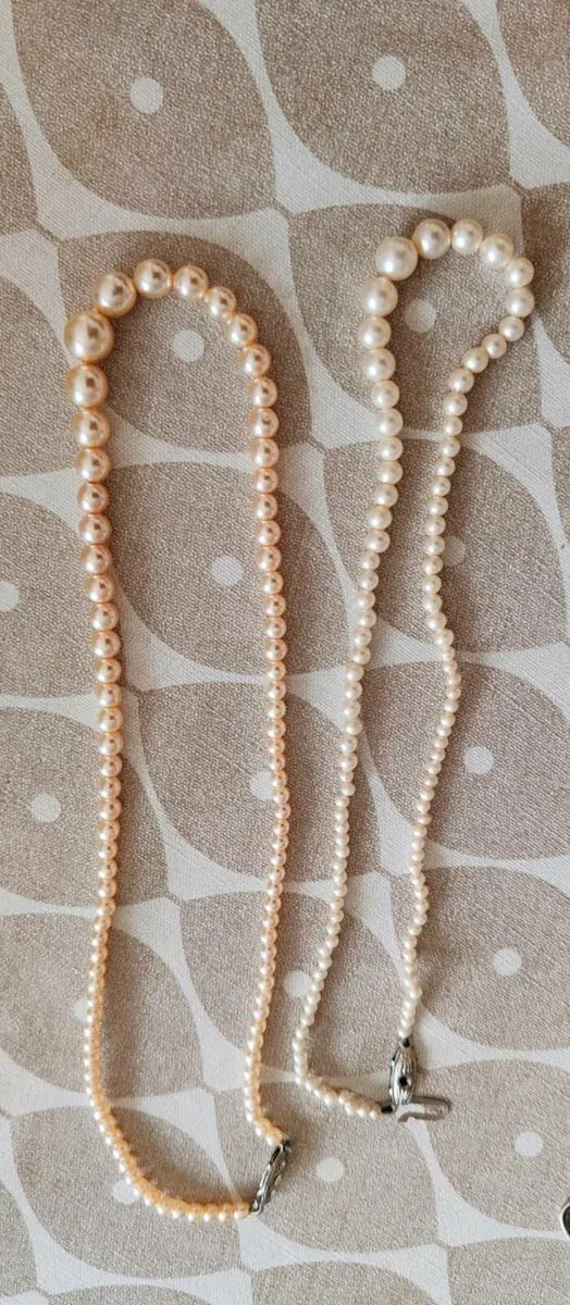 2 vintage pearl necklaces - Image 3