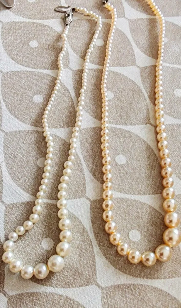2 vintage pearl necklaces - Image 4