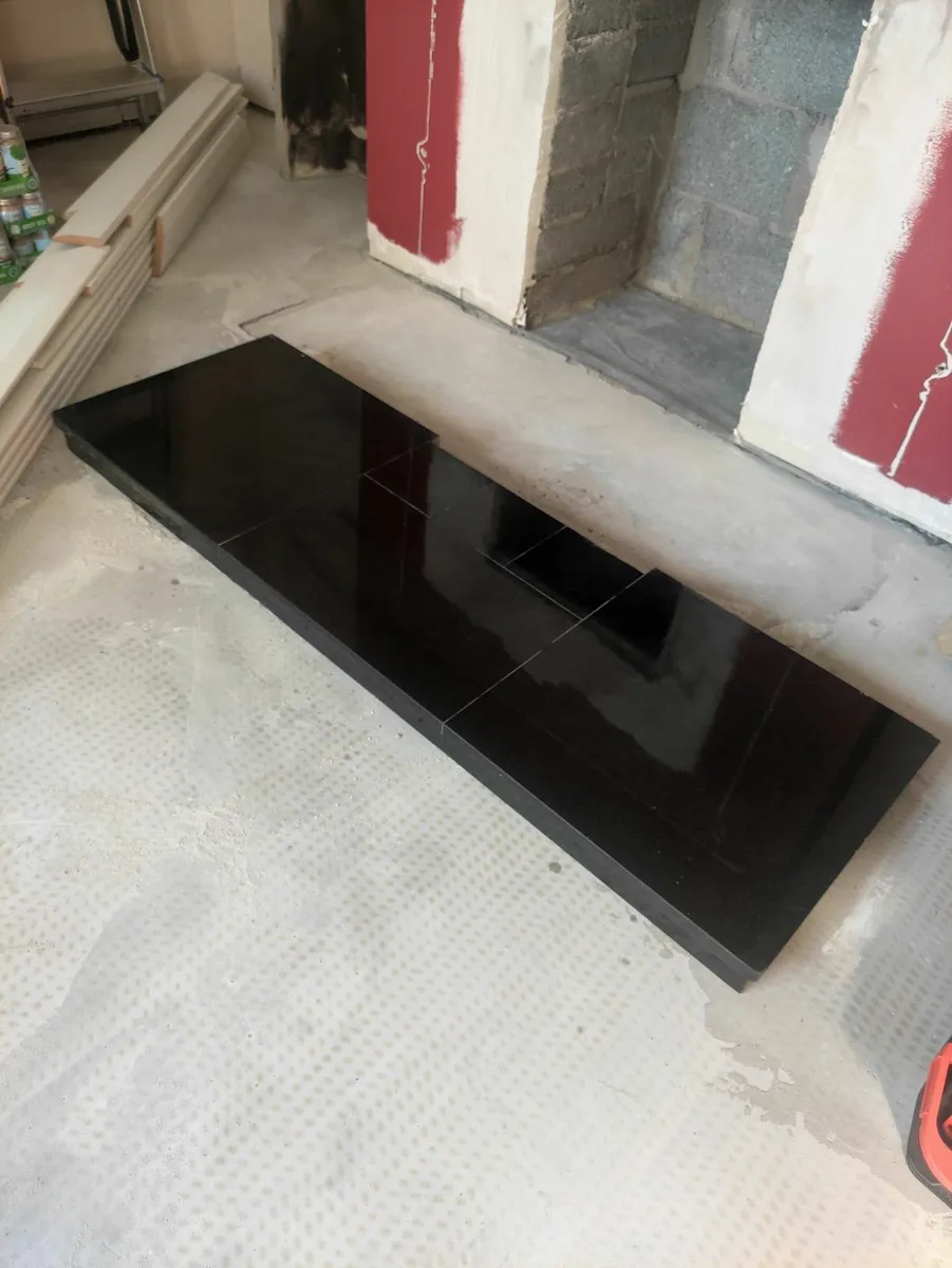 Black Cast Iron Fireplace with Granite Hearth - Image 3