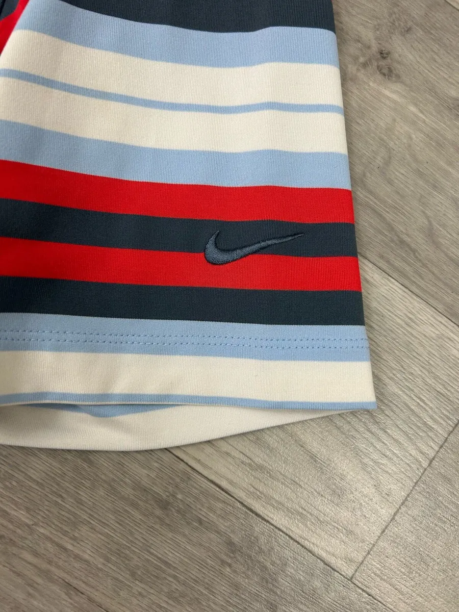 Nike Golf Striped Polo Shirt Mens Medium - Image 3