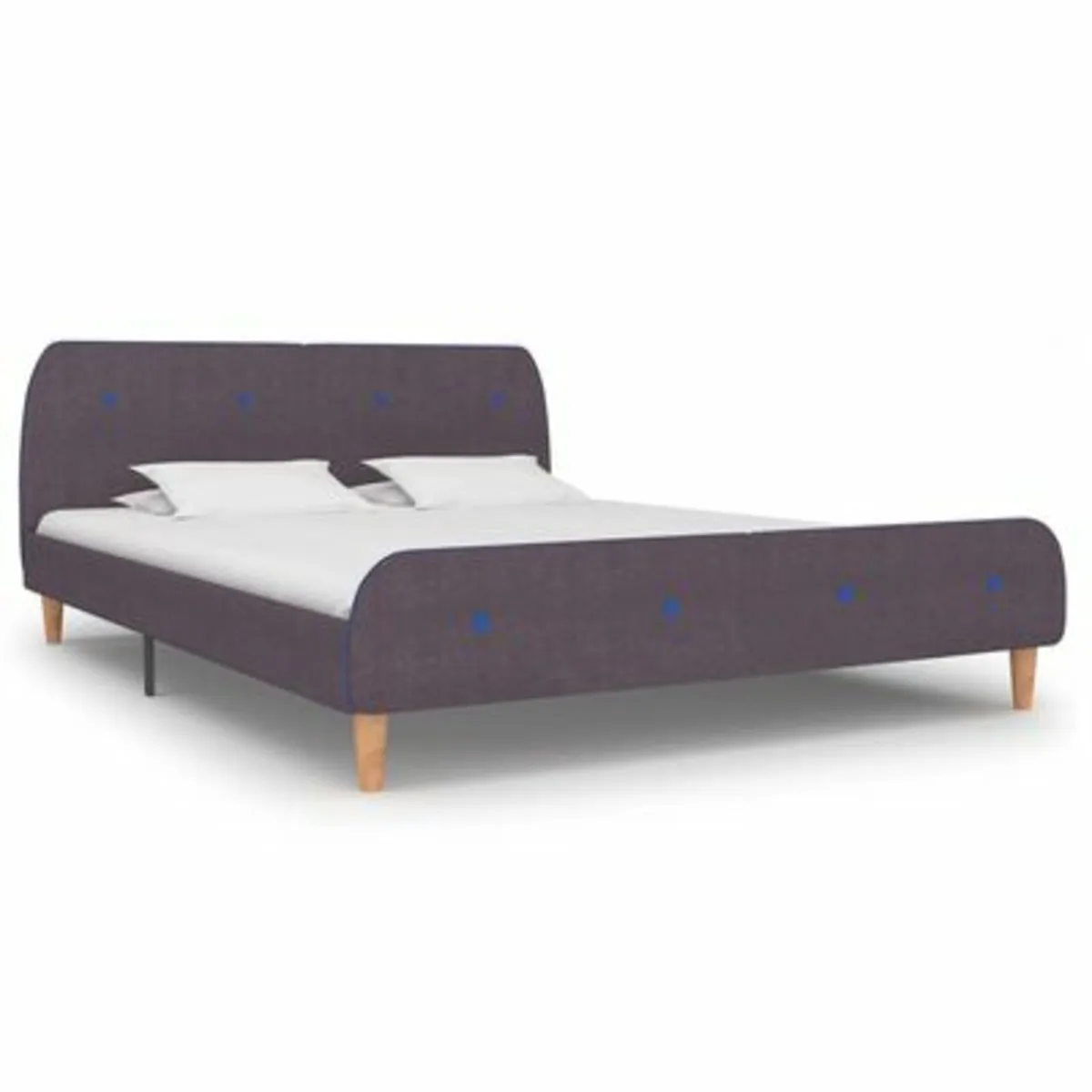 Bed Frame without Mattress Taupe Fabric 150x200 cm - Image 1