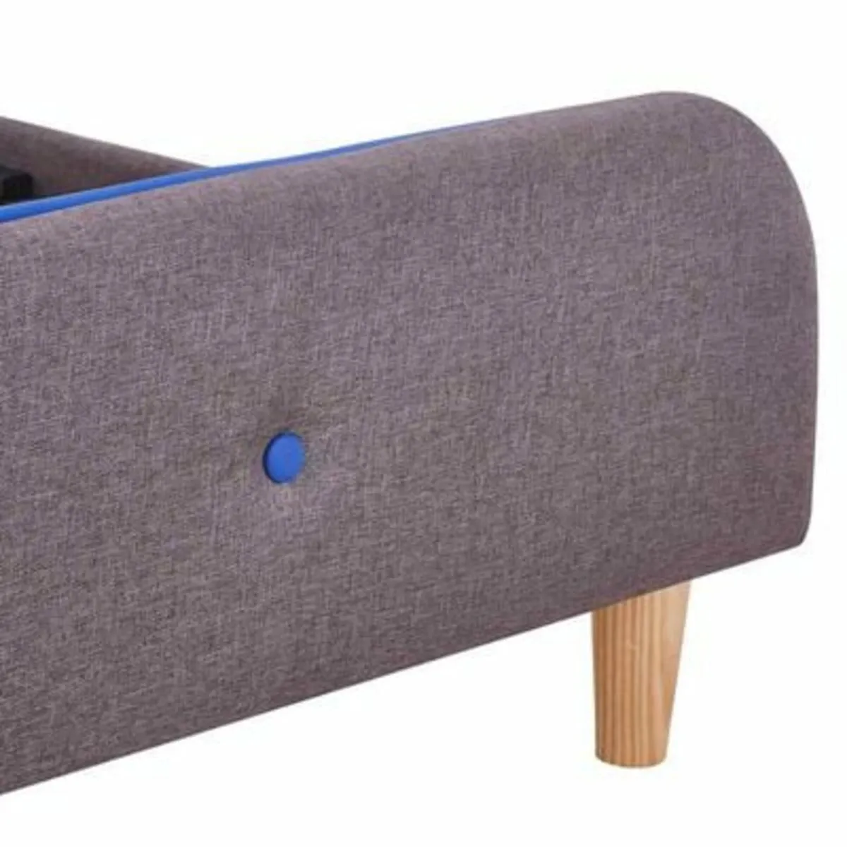 Bed Frame without Mattress Taupe Fabric 150x200 cm - Image 3