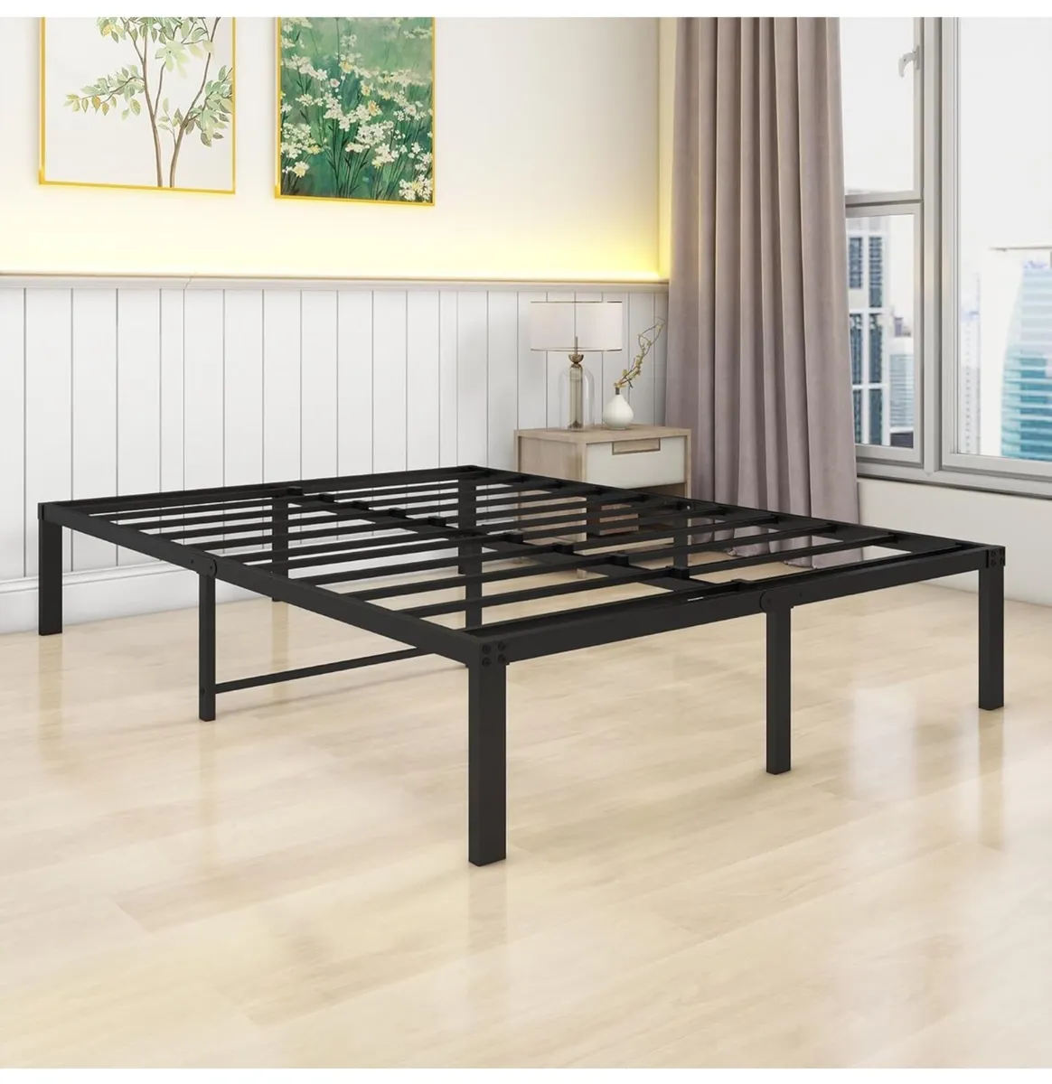 36 cm 4ft6 Double Metal Platform Bed Frames - Image 3