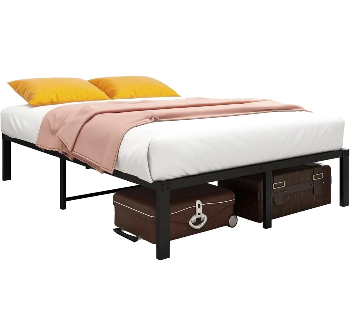 36 cm 4ft6 Double Metal Platform Bed Frames - Image 4