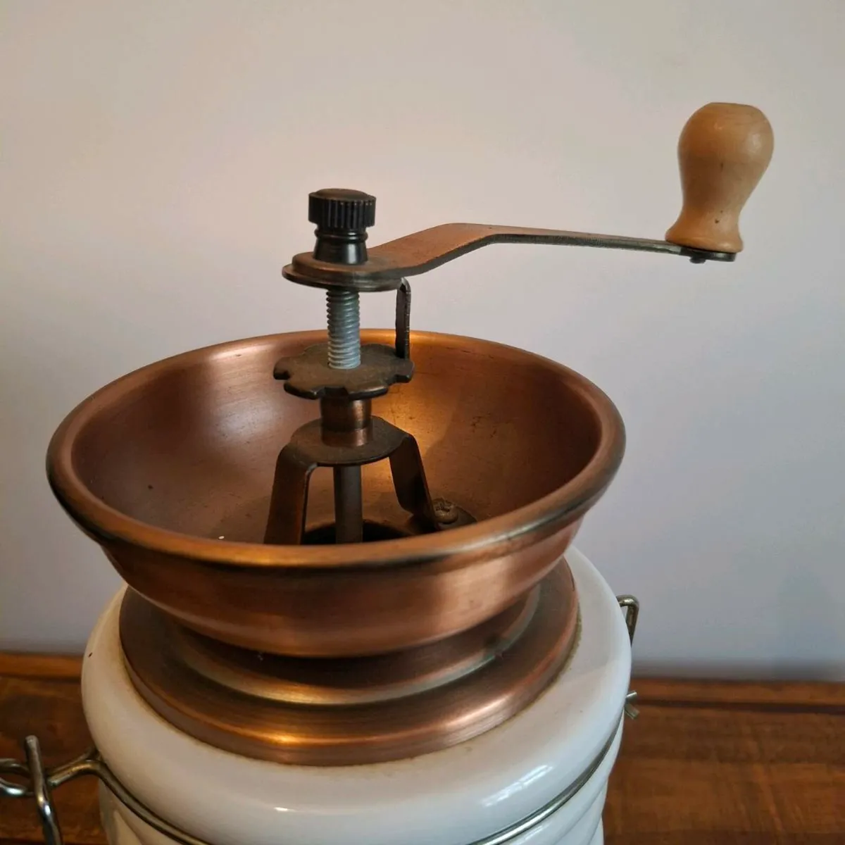 Copper & Ceramic Coffee Grinder - Image 2
