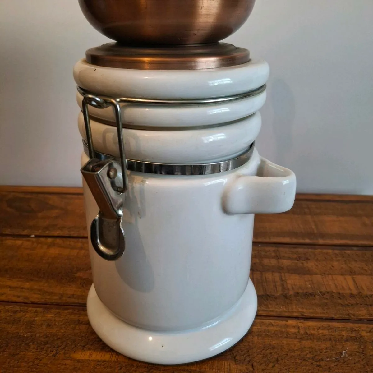 Copper & Ceramic Coffee Grinder - Image 3