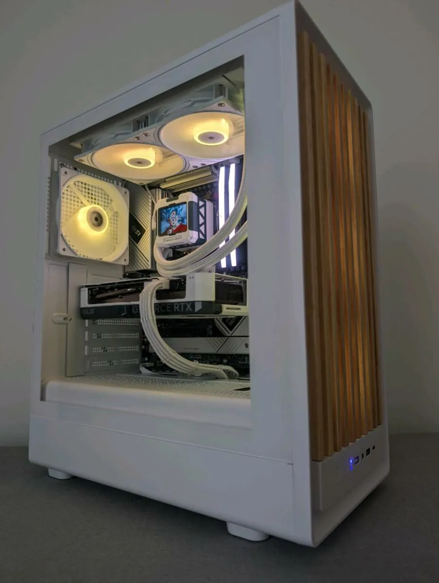 AMD Ryzen 7600 AM5 Gaming PC | Real Wood Design Pc - Image 1