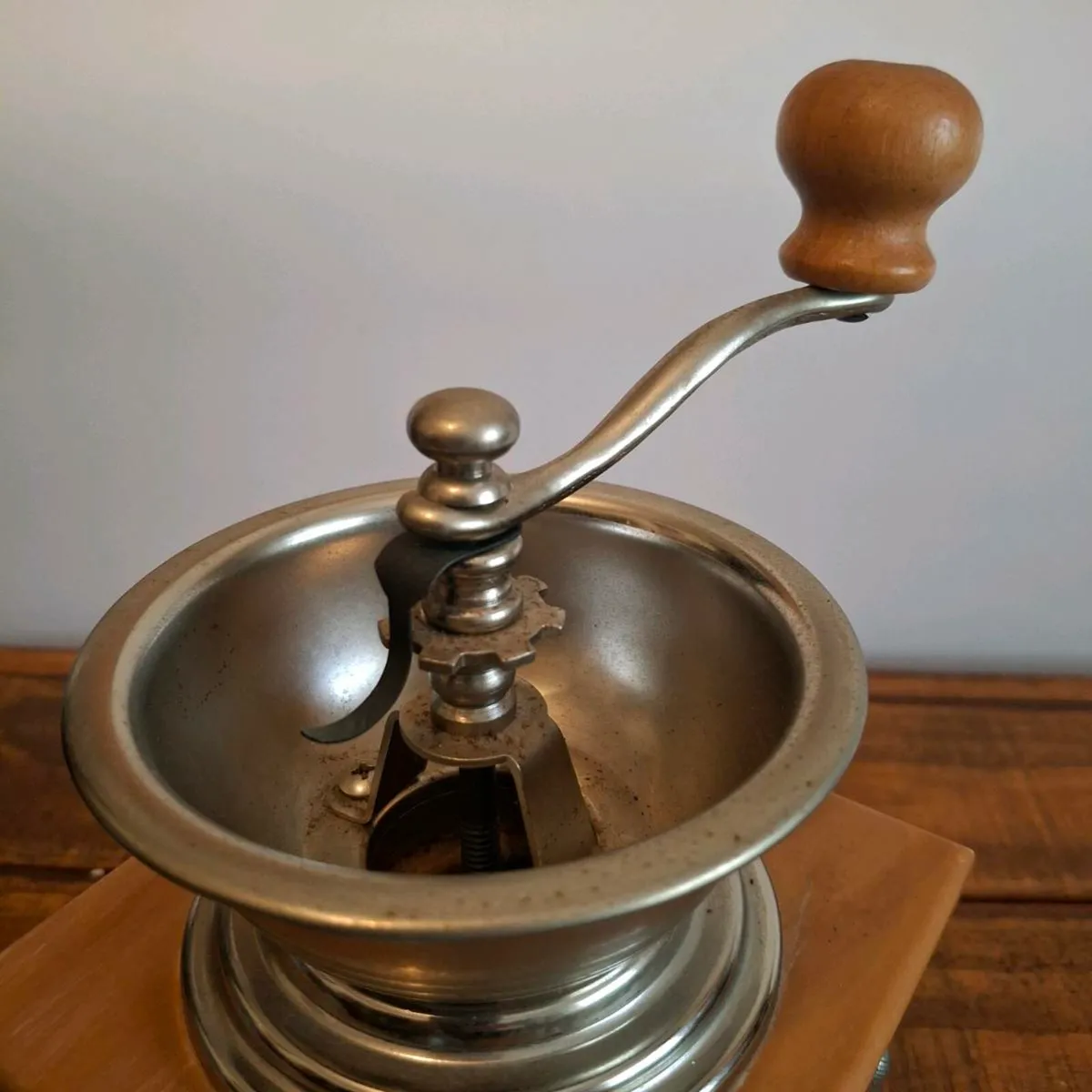 Pine & Chrome Coffee Mill - Image 3
