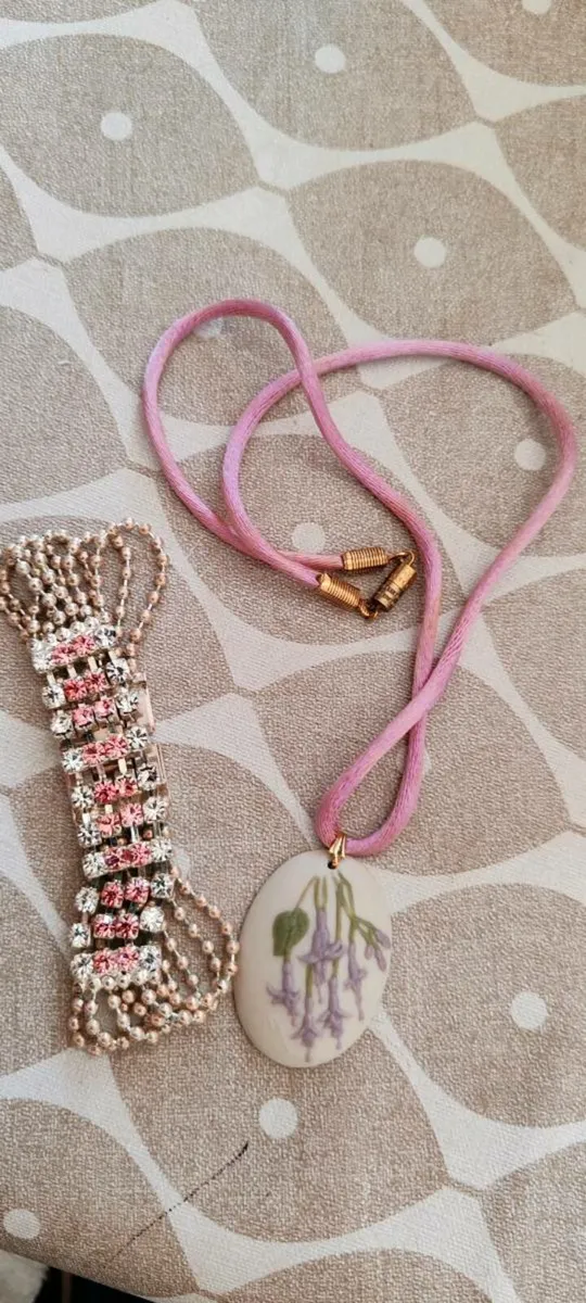 Retro ceramic pendant and brac - Image 2