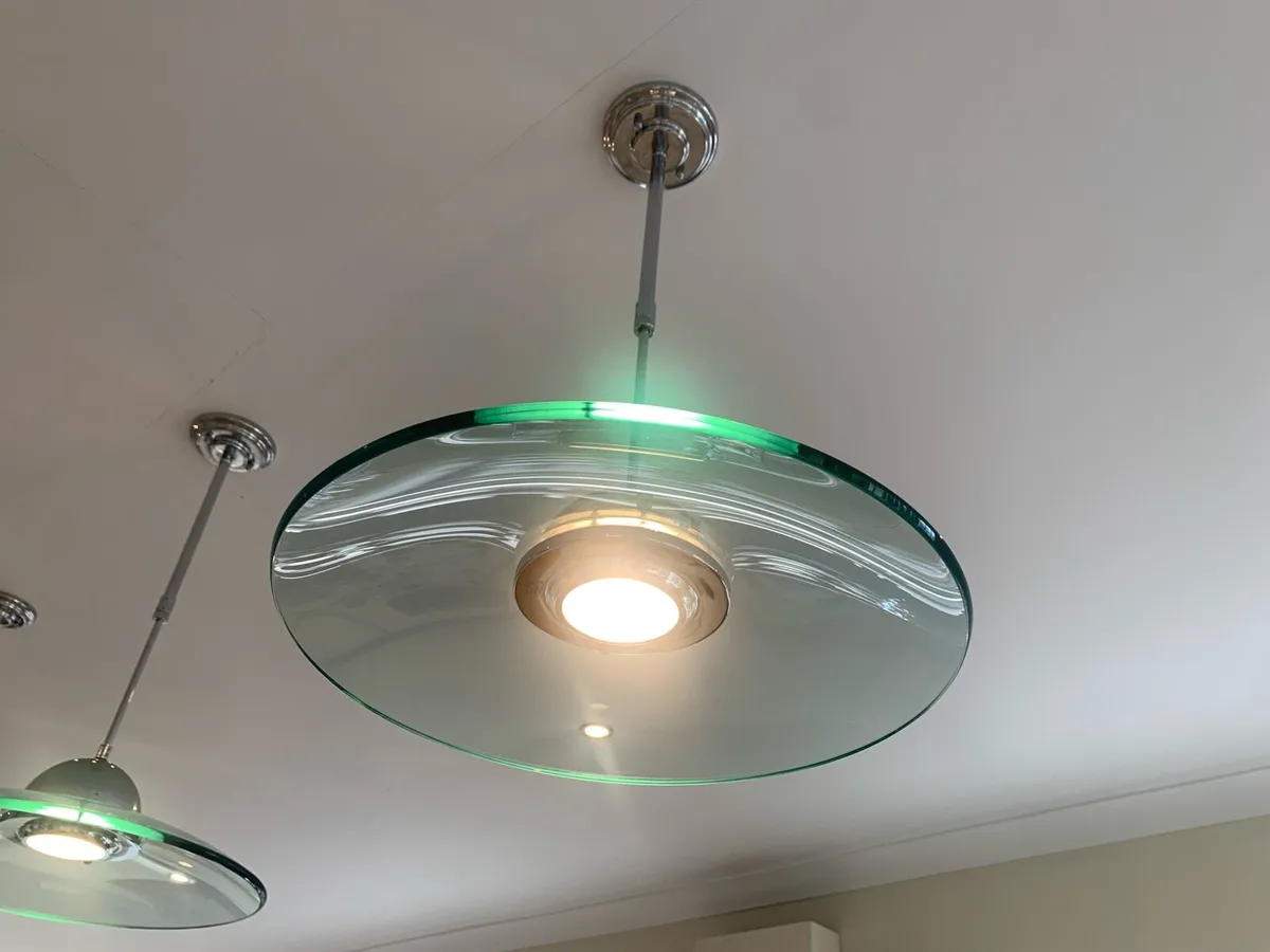 Three hemisphere pendant  island down lights - Image 1