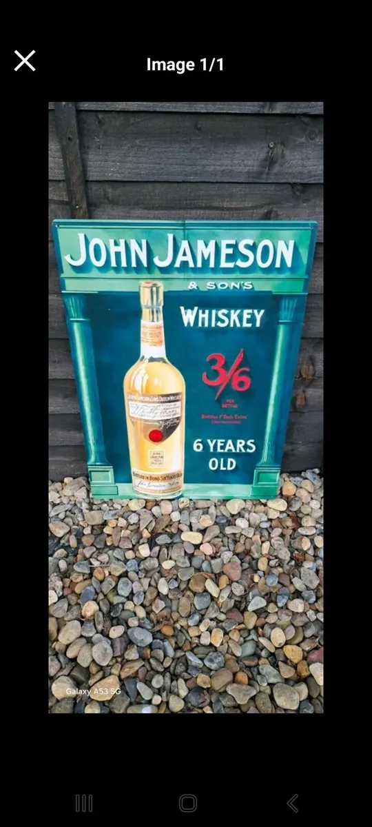 Large  jamson metal sign