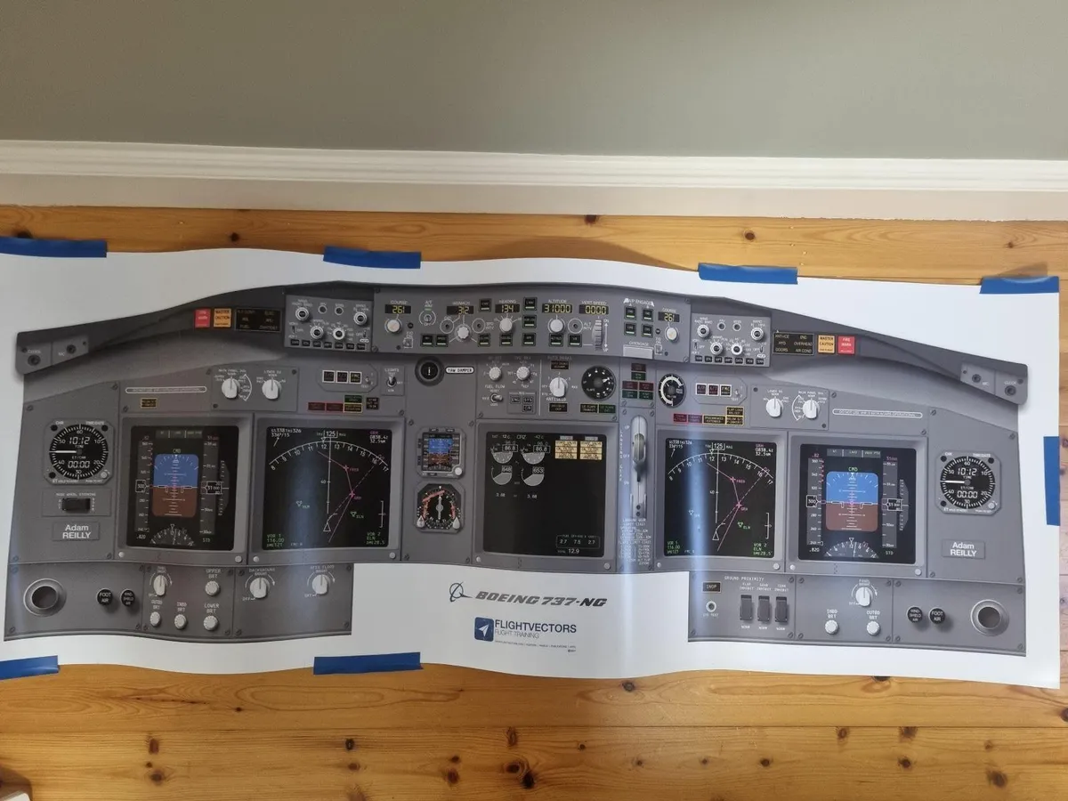 Pilot Training Boeing 737 NG Cockpit Posters - Image 1