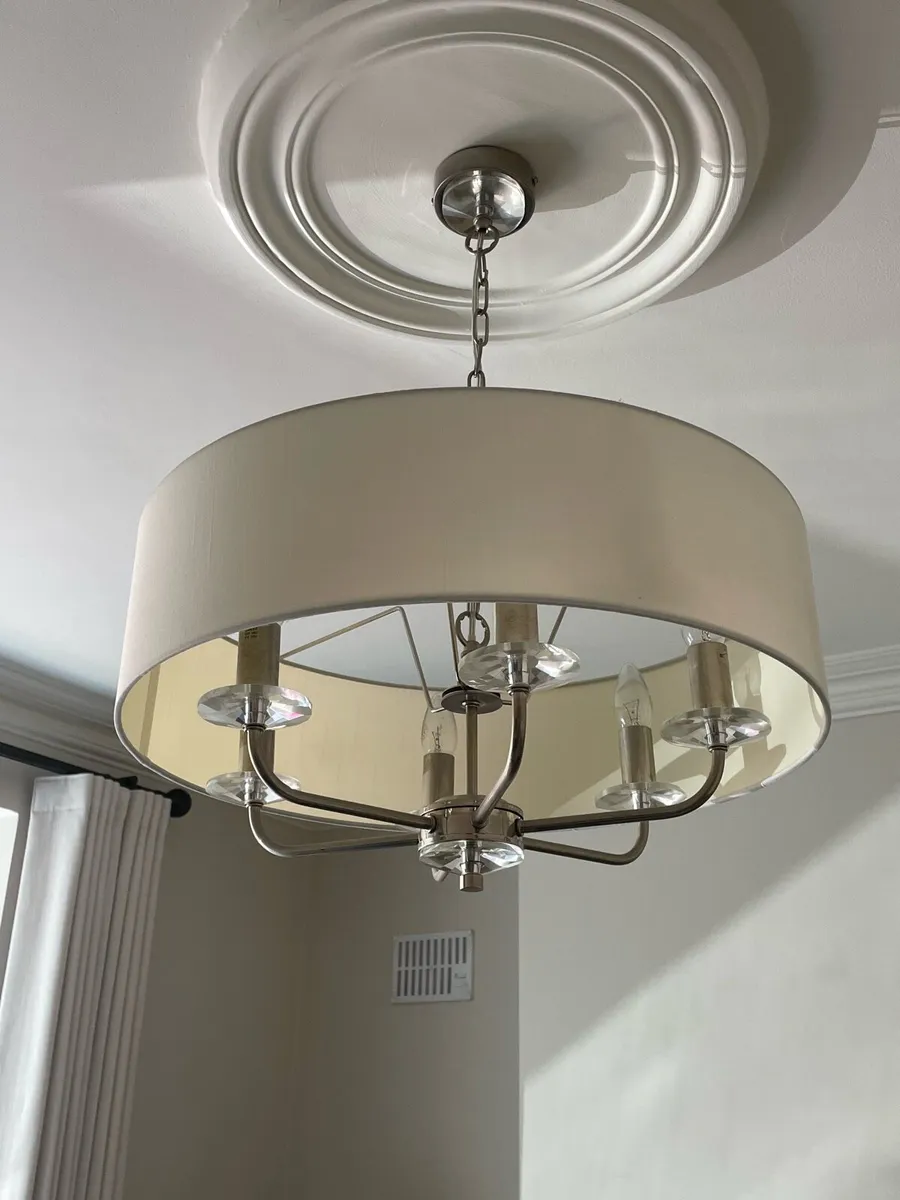 6 light pendant light -silver - Image 2
