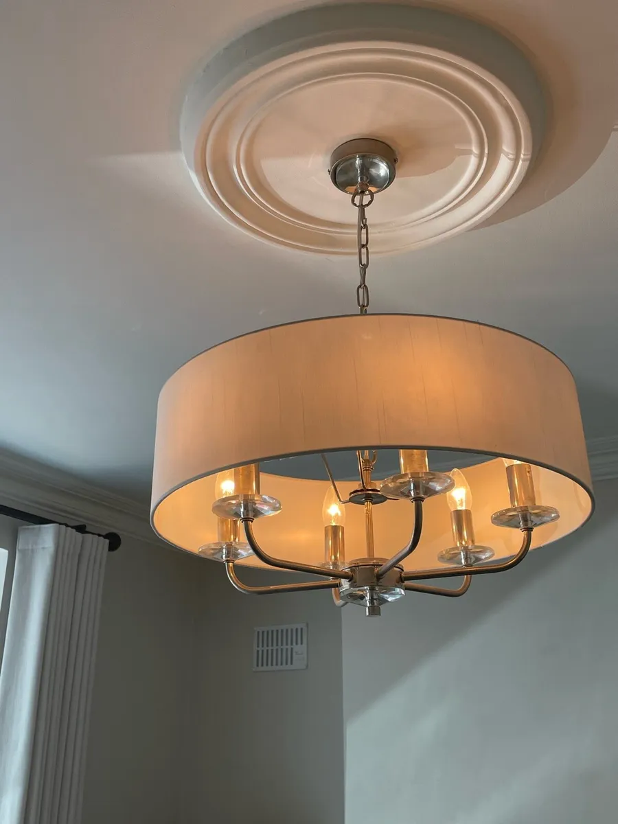 6 light pendant light -silver - Image 3
