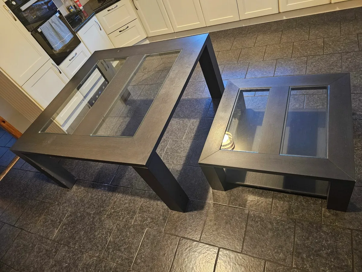 Wood &Glass Kitchen Table & Coffee Table - Image 1