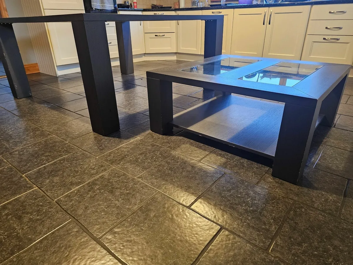 Wood &Glass Kitchen Table & Coffee Table - Image 2
