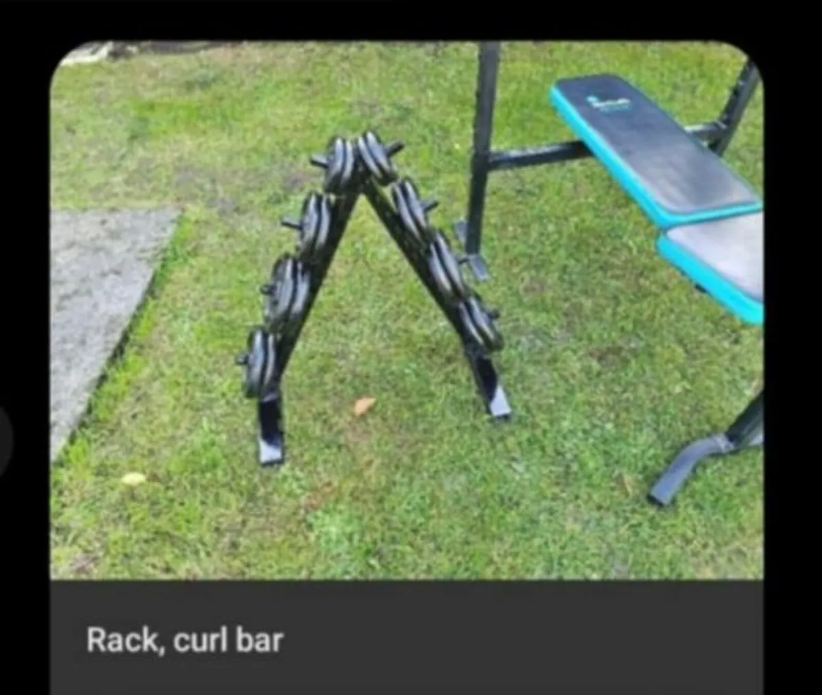 Full Home Gym Set: Bench, Weights, Bars, Rack - Image 2