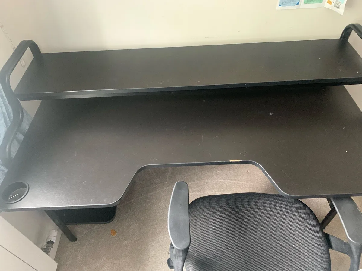 Gaming Desk Black - Image 4
