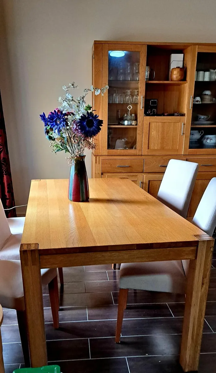 Solid Oak Dining Table -  No Chairs - Image 2