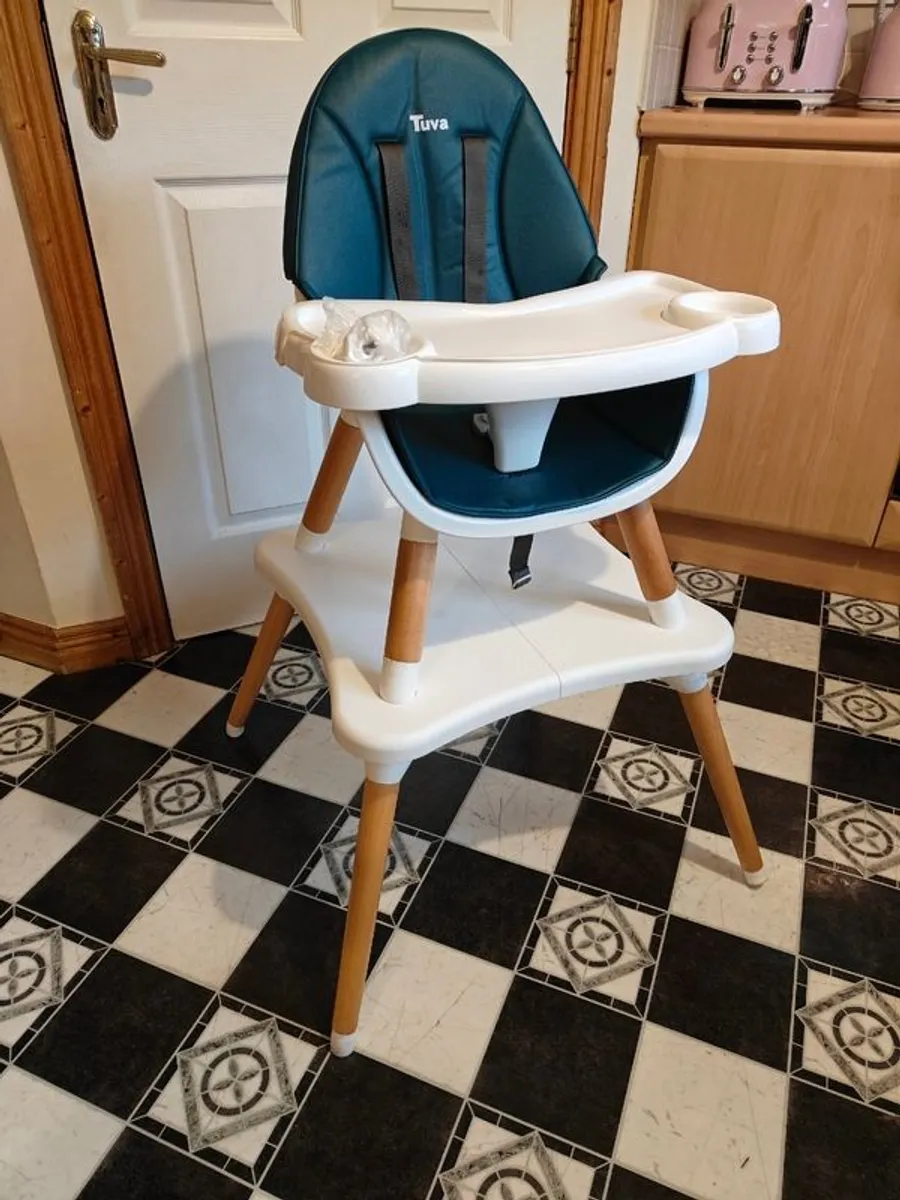 Tuva 2 in 1 High Feeding Chair to Chair and Coffee Table Set - Image 1