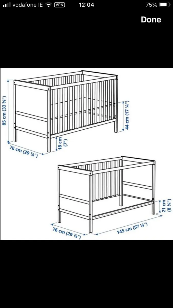 IKEA Sundvik Baby Cot - Image 4
