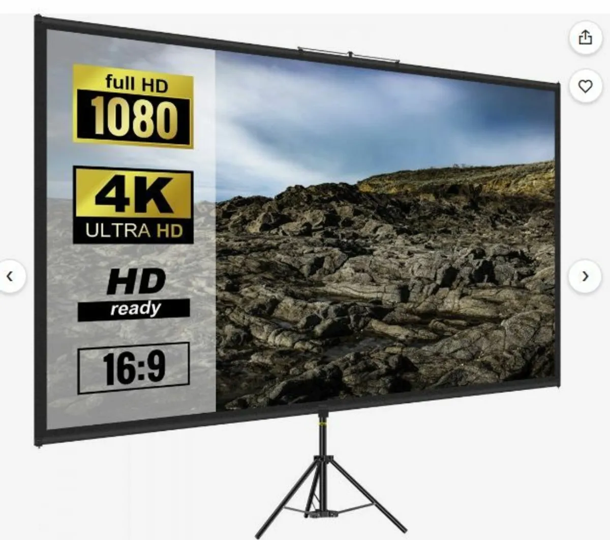 Tripod Projector Screen with Stand 100inch - Image 1