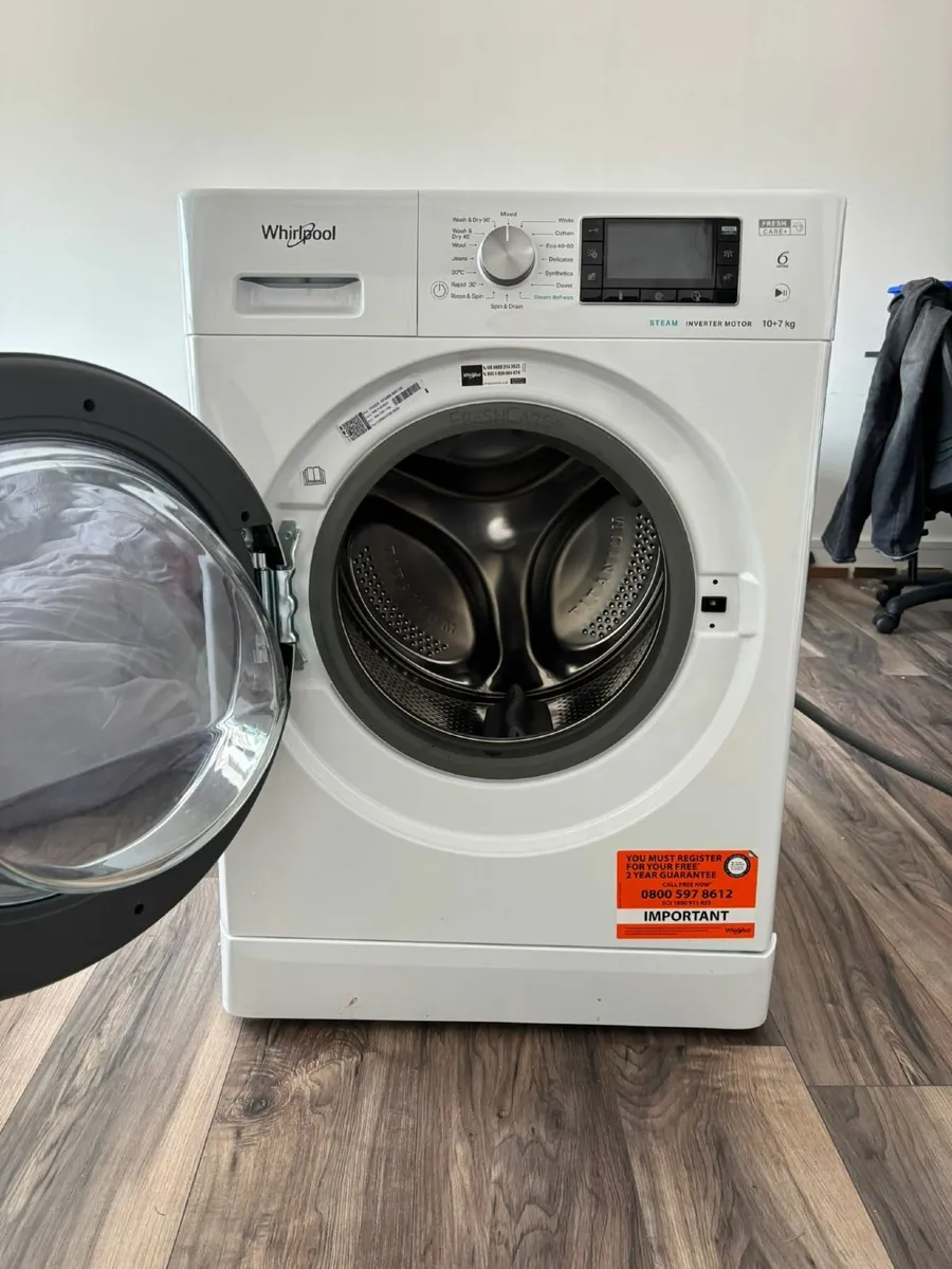 Whirlpool 6th Sense 10kg + 7kg Wash / Dry Machine - Image 1