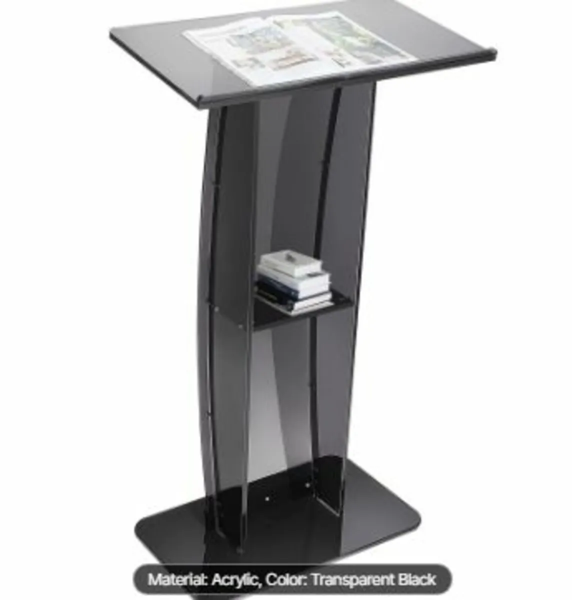 Acrylic Podium, 47" Tall, Acrylic Podium Stand wit - Image 2