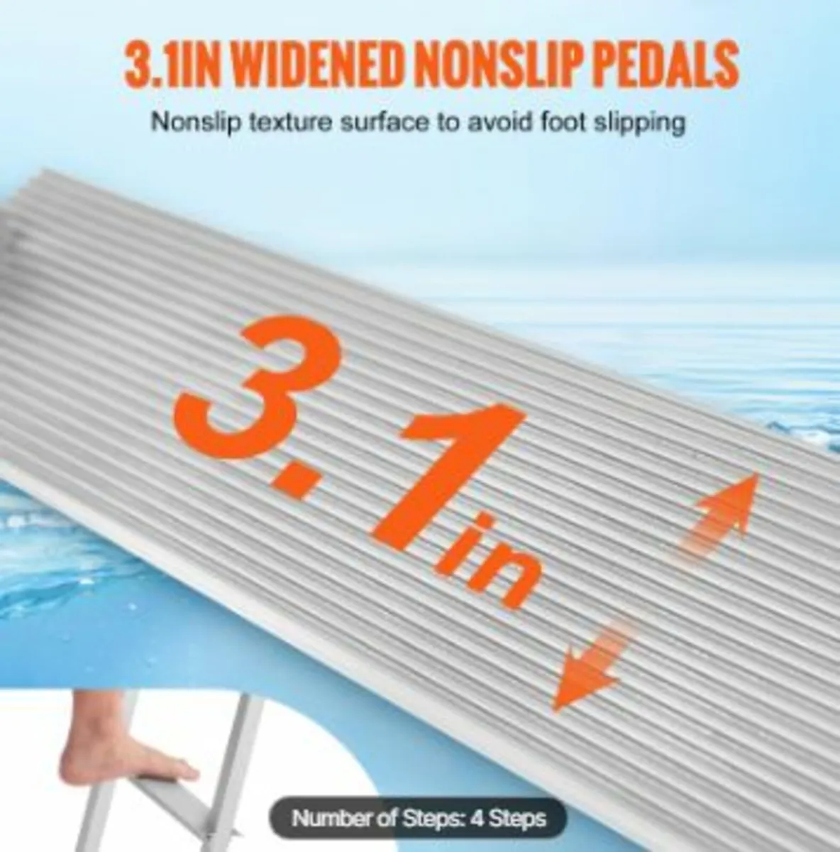 Dock Ladder, Removable 4 Steps, 500 lbs Load - Image 2
