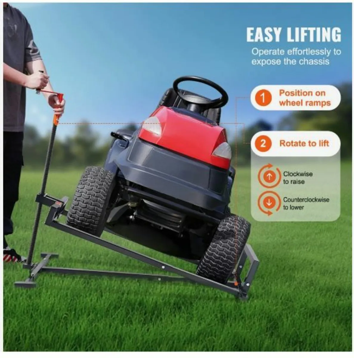 880 Lbs Ride on Lawn Mower Lift Jack - Image 4
