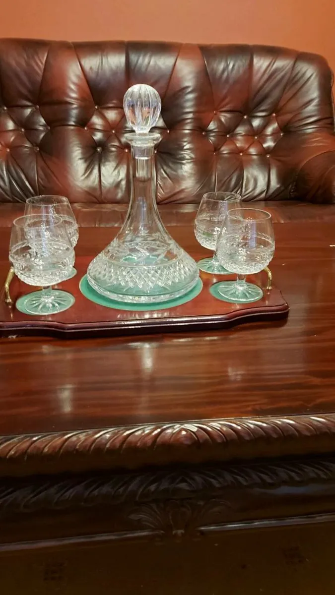 Galway Crystal Longford Decanter set. - Image 1