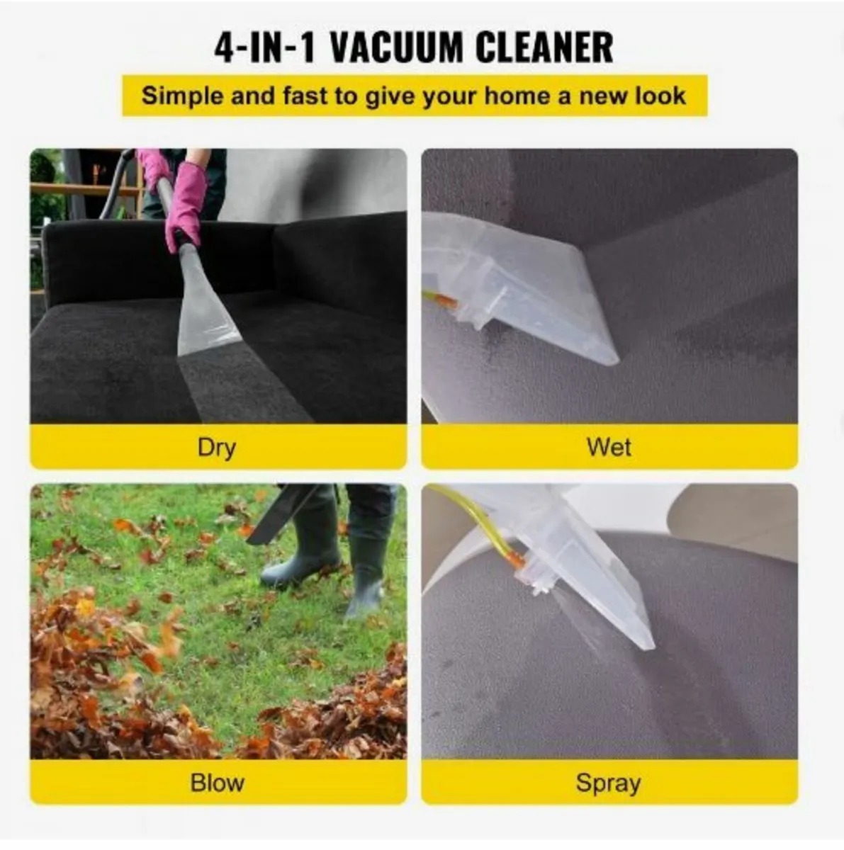 Wet Dry Vacuum Cleaner, 5.3 Gallon - Image 1