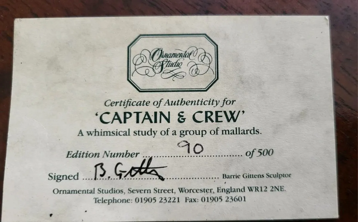 Ltd Edition Royal Worchester Captain and Crew - Image 3