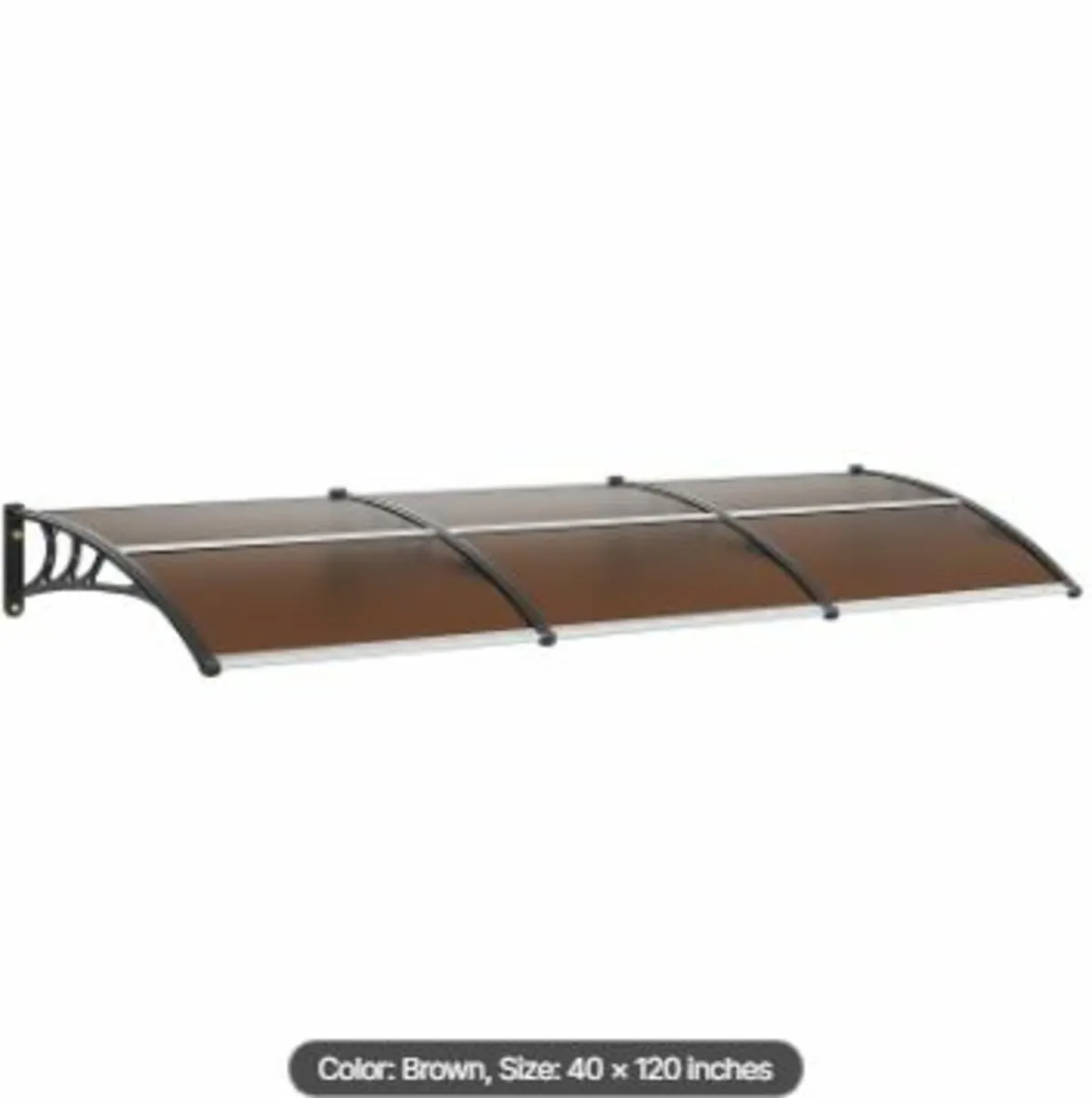 Window Door Awning Canopy 40" x 120", UPF 50+ - Image 1