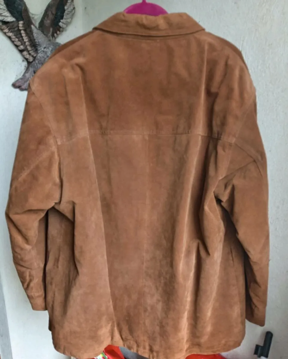 Vintage Union River Large Leather Suede Jacket - Image 3