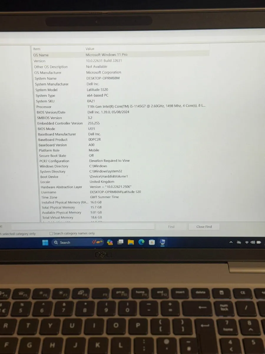 Dell Latitude 5520 Laptop i5/16GB/256SSD/FHD Touch - Image 2
